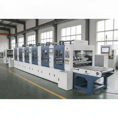 SYKM-H-1228RC Servo Completo Auto-Posicionamento Flexo Impressora Slotter Cortador 1200x2800mm Cortado Compensação