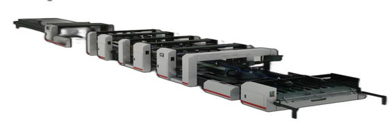 Máquina de colagem de pastas totalmente automática 42KW Máquina de dobragem e colagem de alta velocidade